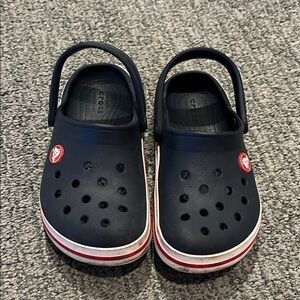 CROCS Kids Navy and Red Clogs